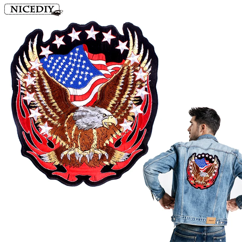 Nicediy панк США Орел Аксессуары пришить утюжок на нашивках Рок стикер нашивки