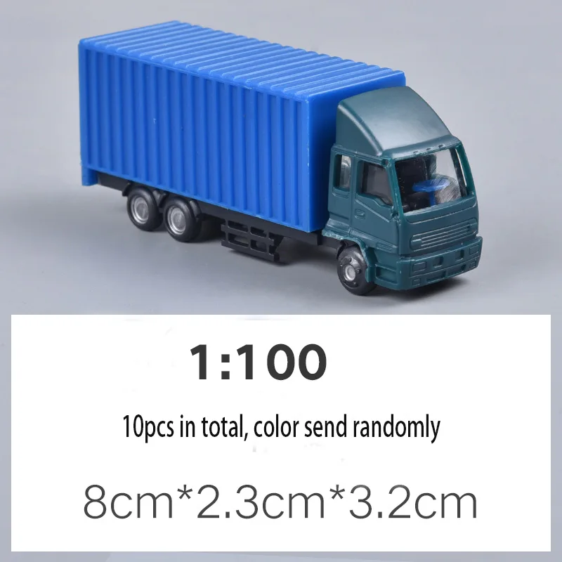 2 шт./10 шт./50 шт. модель автомобиля грузовик автобус 1: 75 1:100 1:150 1:200 строительство Поезд Макет Набор модель поезд Хо/ТТ/н масштаб железнодорожное моделирование - Цвет: 10x lorry 100 scale