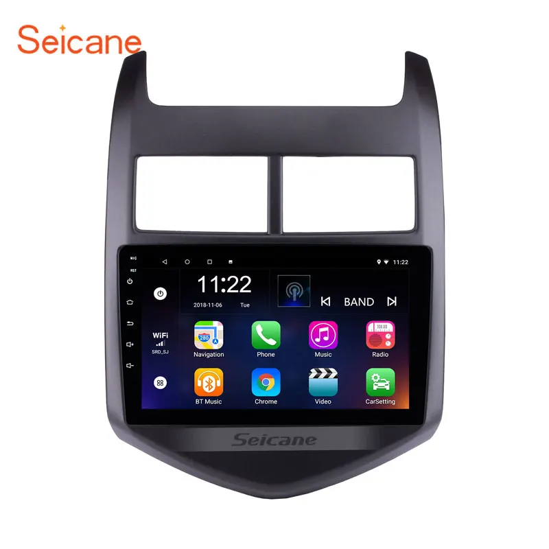 Автомобильный мультимедийный плеер Seicane Android 10 0 ОЗУ 2 Гб 9 &quot GPS стерео для Chevrolet AVEO