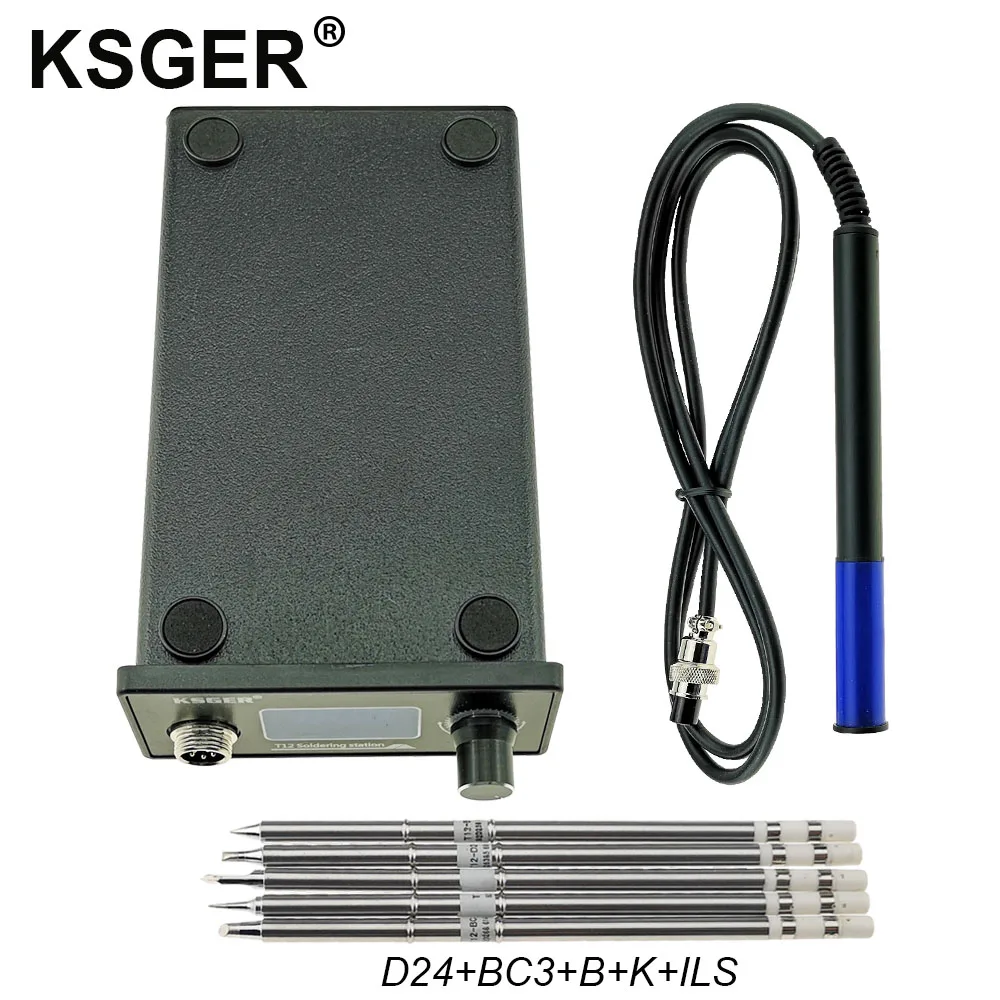 Sets 5 KSGER T12 паяльная станция STM32 цифровой электрический 9501 ручка Stings DIY сварочные инструменты быстрый нагрев T12 железный наконечник - Цвет: Sets 5