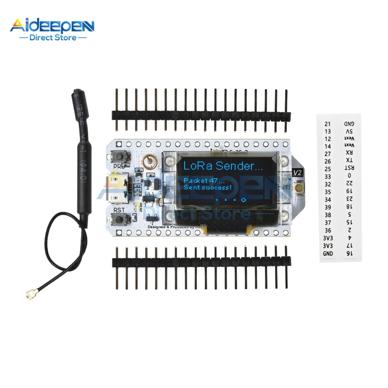 868 МГц/915 МГц SX1276 0,96 дюйма синий OLED ESP32 LoRa Bluetooth Wifi макетная плата IOT модуль развития с антенной