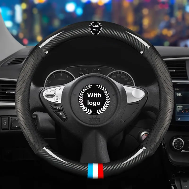 

Carbon Fiber Steering Wheel Anti-slip Cover All Models General Automobile Interior Car Model For Chery Automobile 38cm