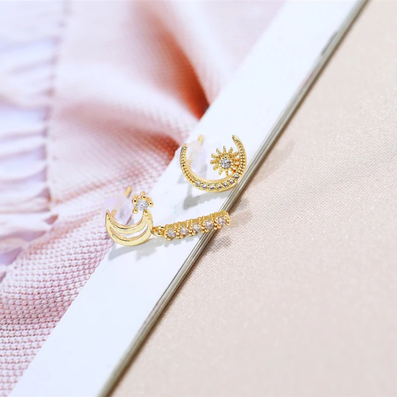 Женские серьги-гвоздики из серебра 925 пробы с цирконом | Украшения и аксессуары