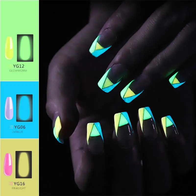 

Vrenmol 1pcs Glow In The Dark Gel Varnish UV Nail Gel Polish Esmalte for Nails Fluorescent Luminous Colorful Neon Gel Lacquer