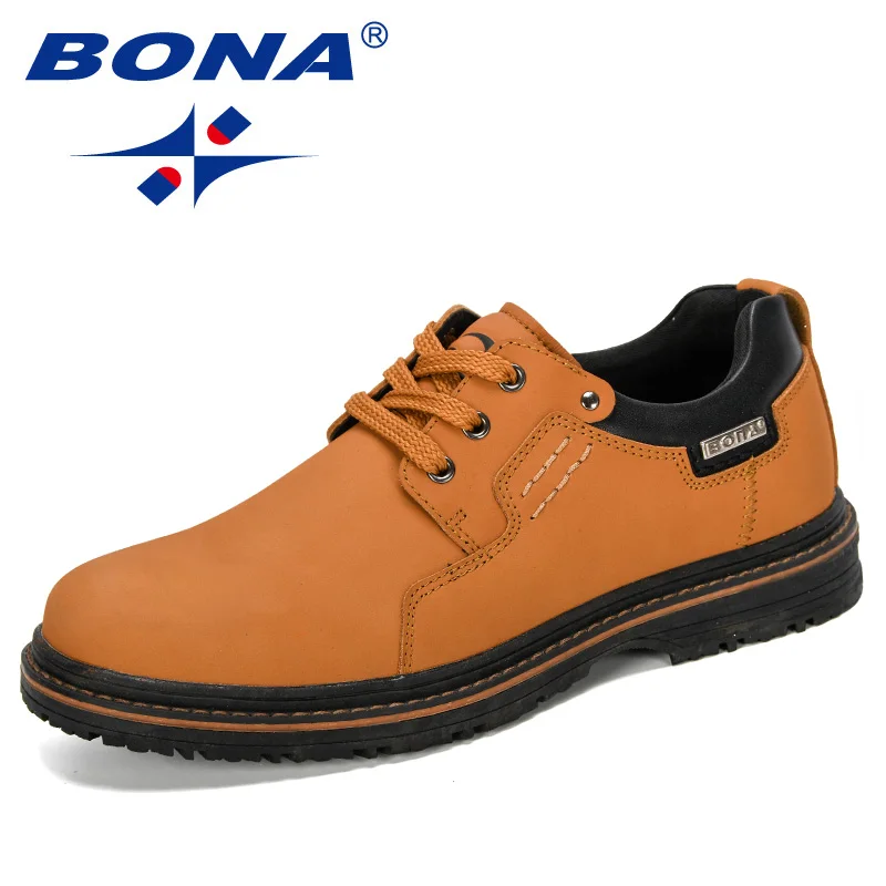 Мужская Уличная обувь BONA удобная рабочая из нубука Дизайнерские повседневные