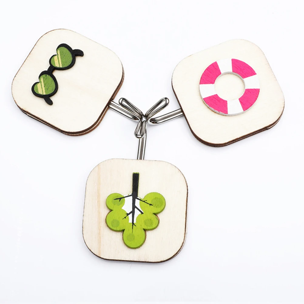 3 шт. креативный простой деревянный крюк для путешествий с мультипликационным