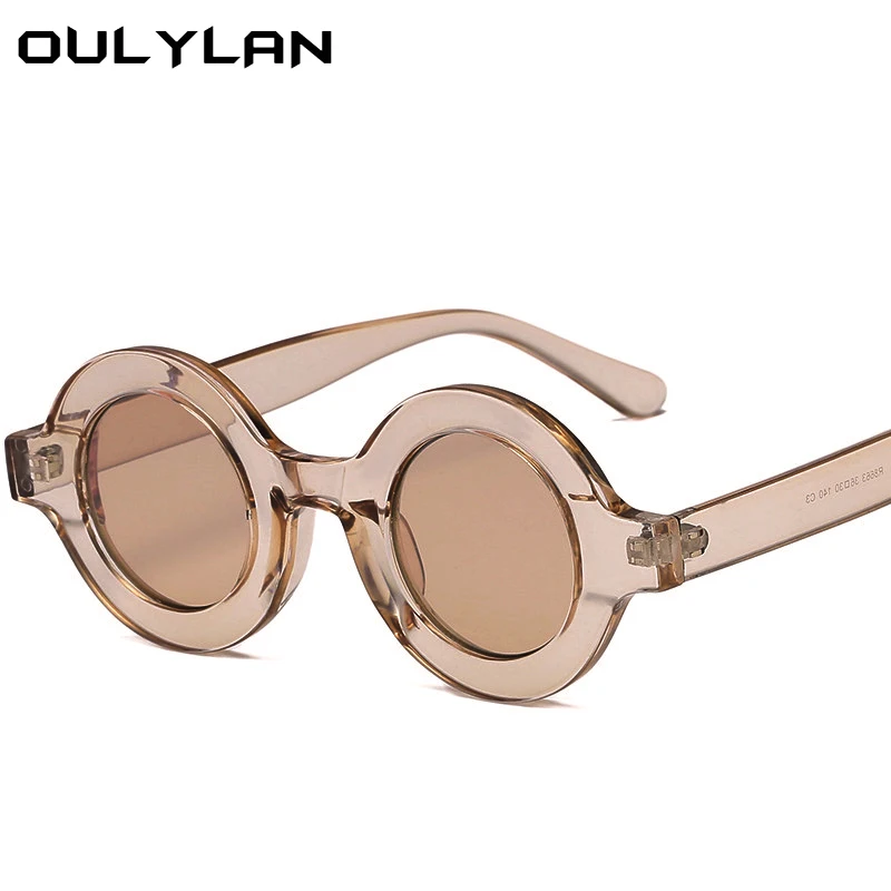Круглые Солнцезащитные очки Oulylan для женщин и мужчин винтажные брендовые