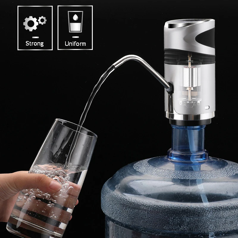 Intelligent Automatic Electric Portable Water Pump Dispenser Gallon Drinking Bottle Switch Silent Charging Touch | Дом и сад