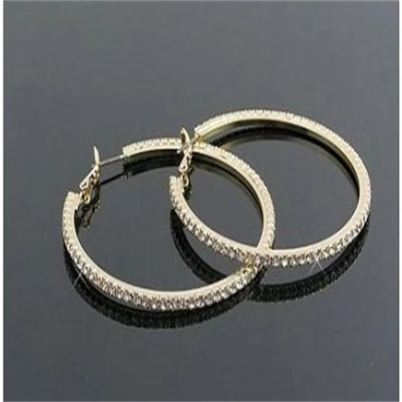 Новое поступление модные креативные серьги Стразы в стиле хип-хоп для женщин