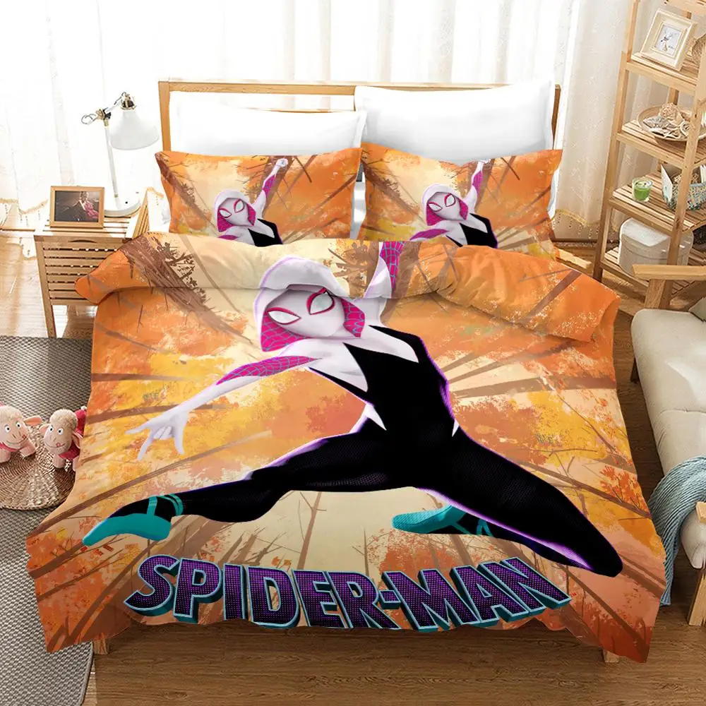Комплект постельного белья для детей 3 шт. с 3D-принтом Queen Человек-паук | Дом и сад