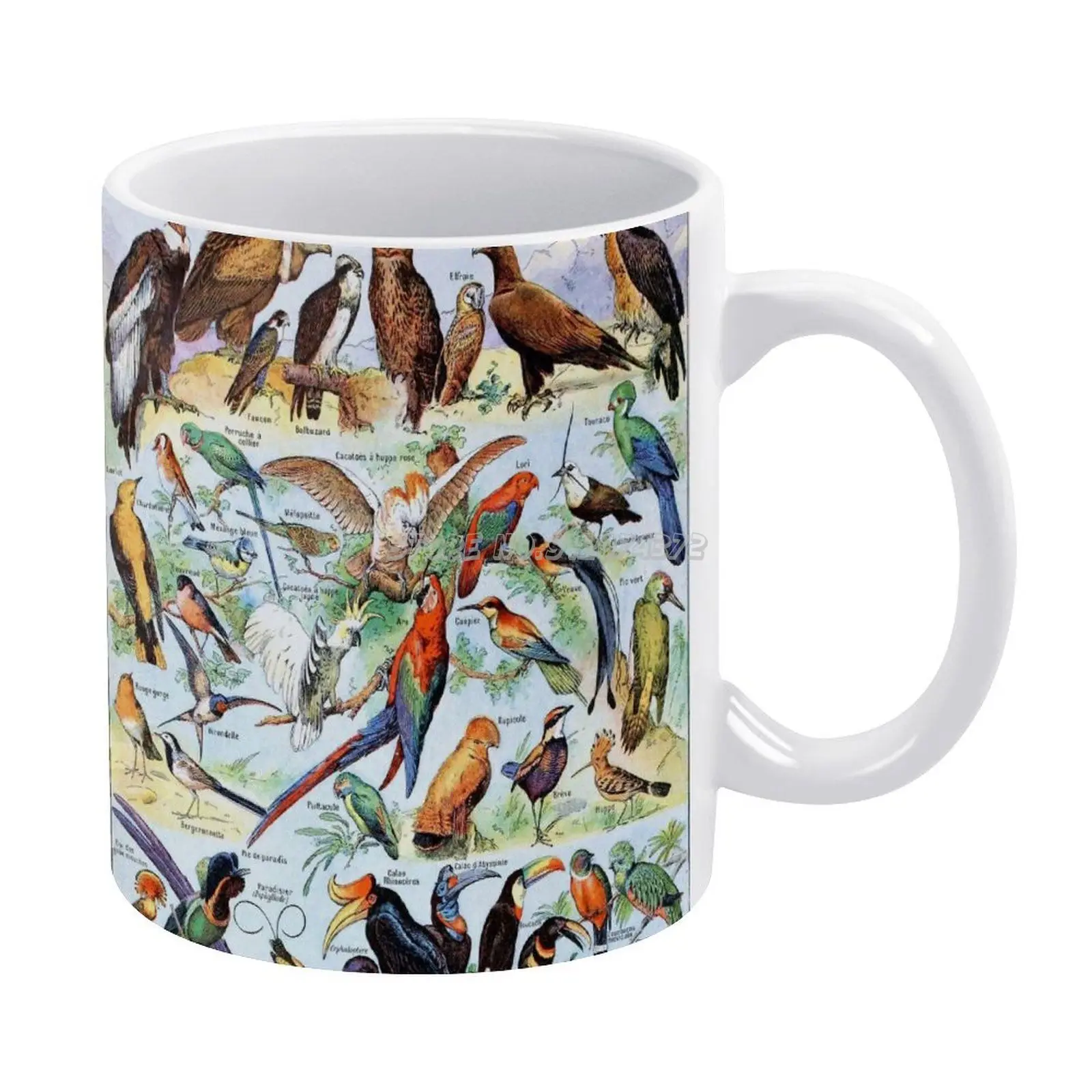 

Millot Oiseaux Pour A Vintage Poster Coffee Mugs Friends Mugs Travel Beer Porcelain Tea Kitchen Cup Friends Gift Millot Domain O