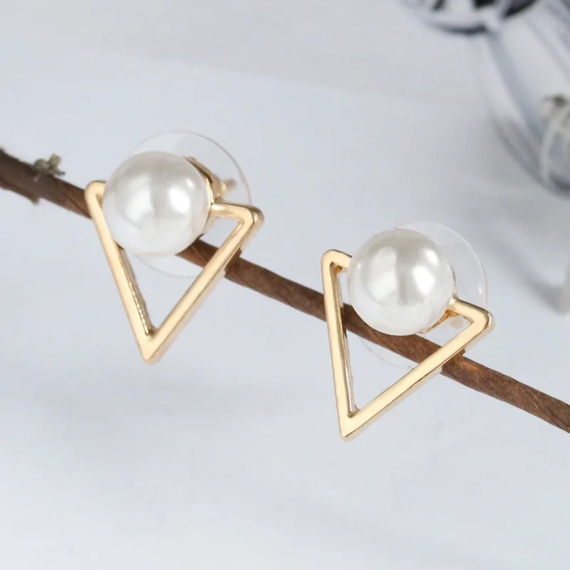New Fashion Large Pearl Hoop Earrings for Women Female Exaggerated Big Circle Brincos Vintage Earrings Jewelry Party Gifts - Окраска металла: E222