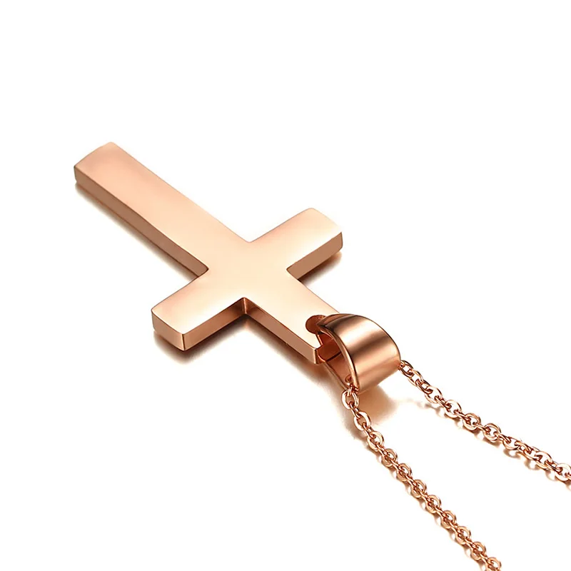 Женское Ожерелье с кулоном крестом из нержавеющей стали|Индивидуальные