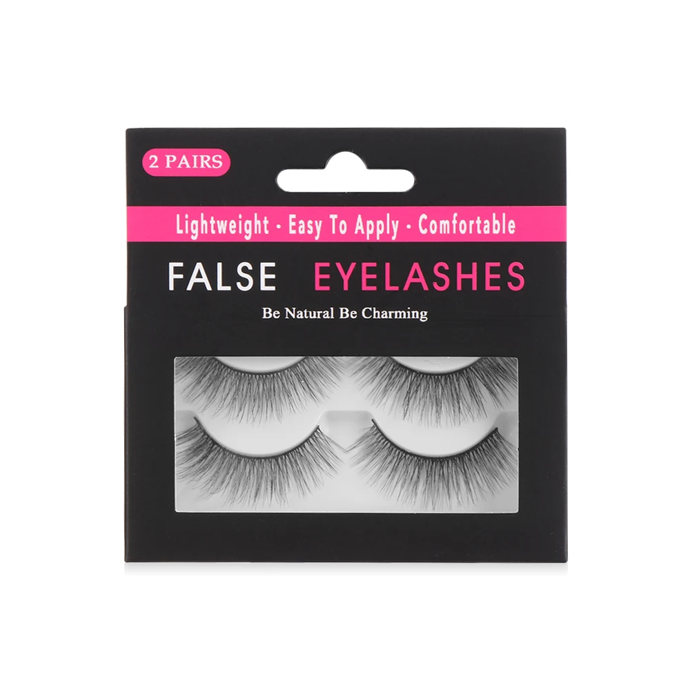 2 пары натуральных накладных ресниц Длинные Накладные ресницы для макияжа