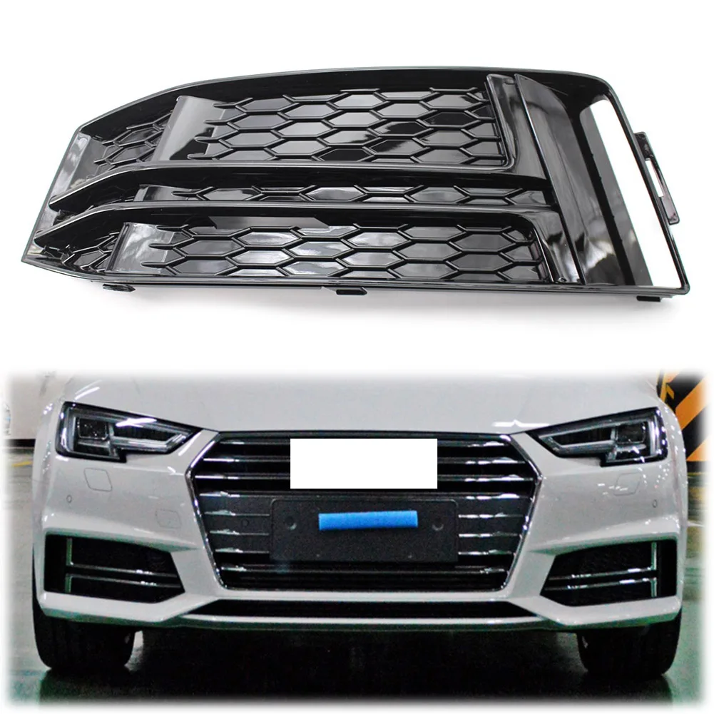 

Front Bumper Grille Left Lower Grill For 2017 2018 AUDI S4 & A4 S-Line B9 Black ABS Plastic Car Accessories