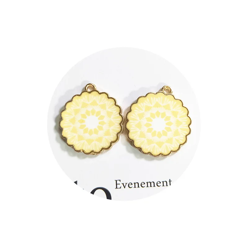 10 шт. эмалью с рисунком одуванчика вишня Магнолия сплав кулон ювелирные изделия