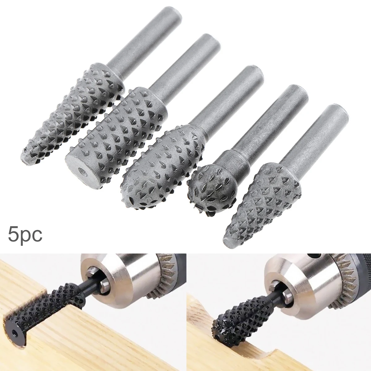 

5pcs/lot Milling Cutter Woodworking Shaped Rotary File 1 / 4" Woodworking Scythe Grinding Head