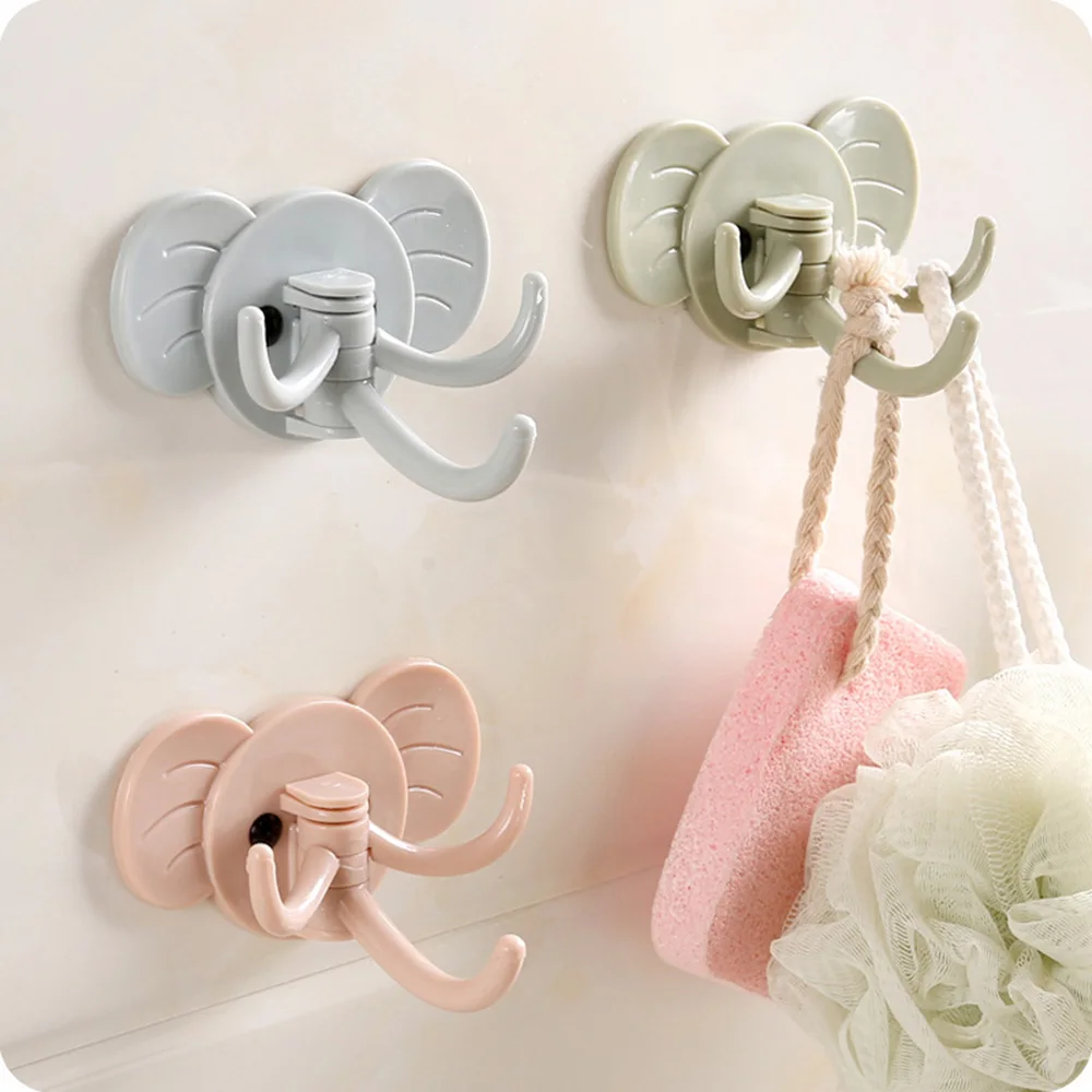 

Elephant Stick on Wall Adhesive Hooks Self Bathroom Hanging Door Kitchen Hanger