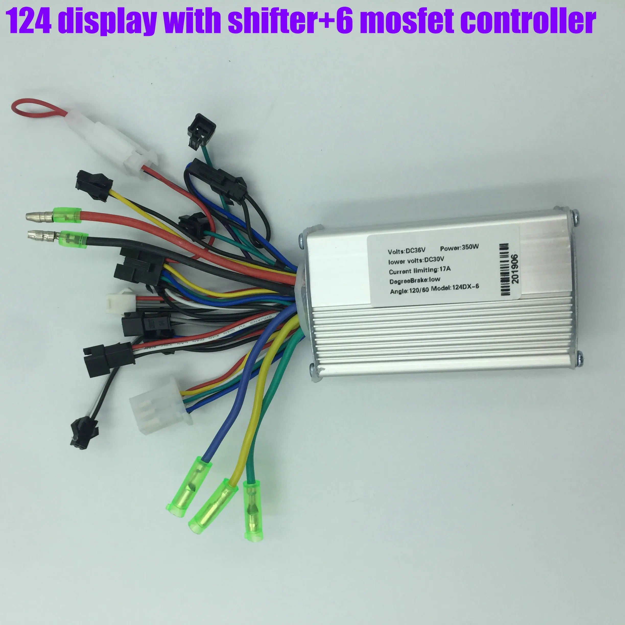 ЖК-дисплей 124 с переключателем большого пальца+ контроллер BLDC 24v36v48v250w350w Датчик Холла тормоз электрический скутер велосипед MTB diy часть