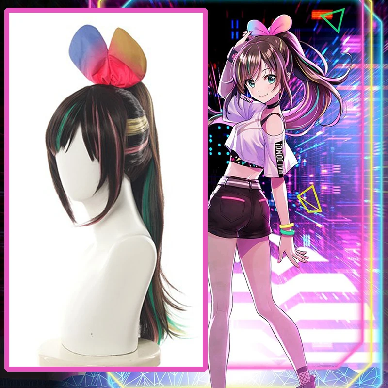 Парик для косплея из аниме Kizuna AI комиксные искусственные волосы аксессуары на