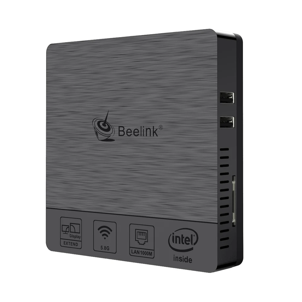 BT3 Pro II Quad Core Windows10 Mini PC In tel Atom x5 Z8350 1000M Lan USB3.0 Dual WiFi HD VGA Display win10 Media Player Box|ТВ-приставки