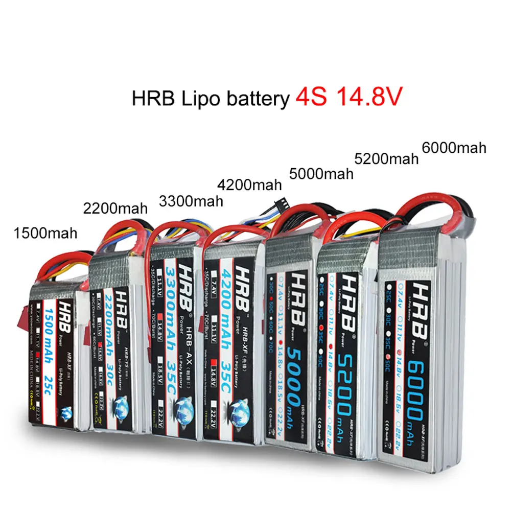 hrb rc lipo battery 2s 3s 4s 6s 111 v 2200mah 222 v 6000mah 1300mah 1500mah 2600mah 3300mah 4000mah 4200mah free global shipping
