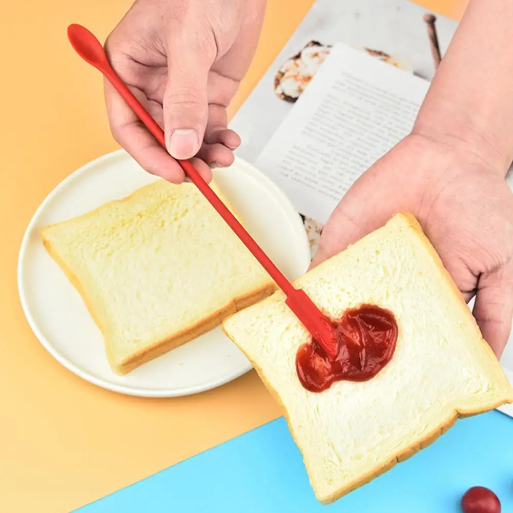 

1 Set Non-greasy Scraper Good Flexibility Silicone Ergonomic Handle Mini Spatula Cooking Tool