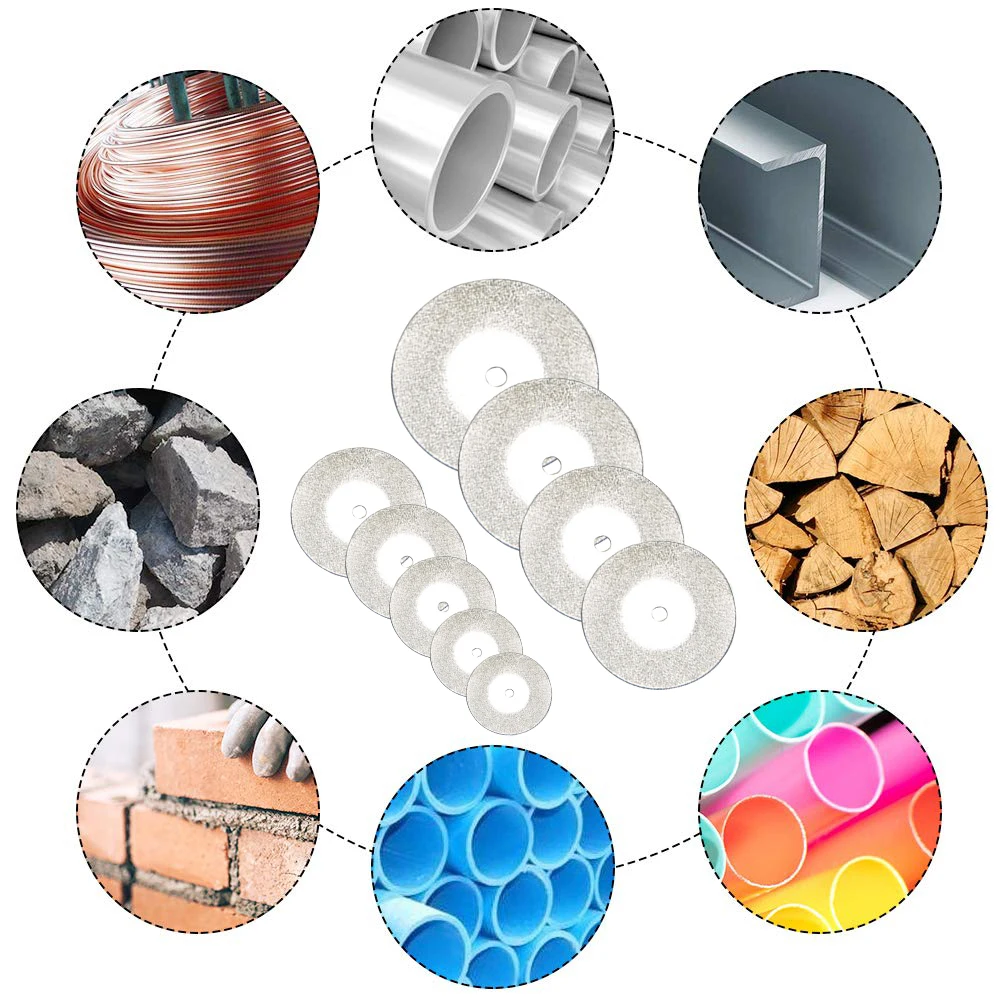 

Mini Abrasive Diamond Cutting Disc Set for Dremel Rotary Cutter Saw Blade Grinding Wheels Disk with Mandrel Power Tools Kit