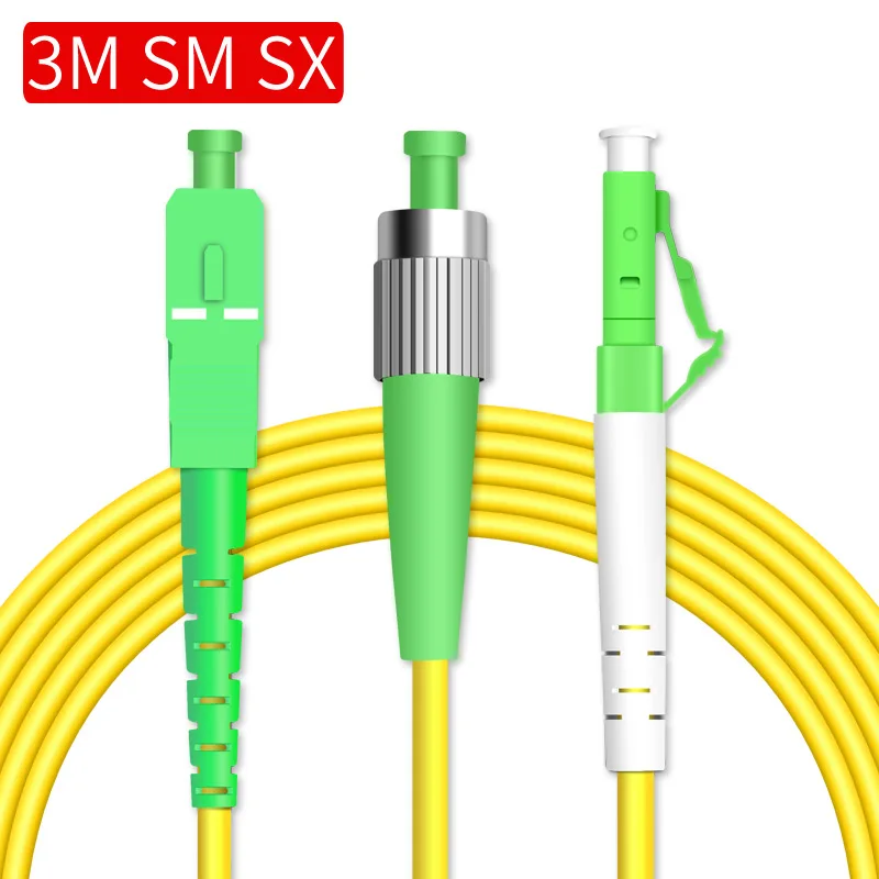 Оптоволоконный патч корд 3m 9/125 652D simplex SC/APC FC/APC LC/APC Pigtail FTTH CATV оптический