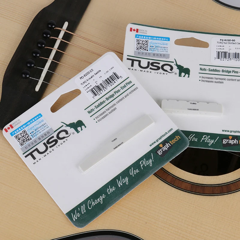 Tusq Guitar Pillow Artificial Ivory Material High Density Guitar String Pillow Taylor Martin Guitar Accessories enlarge