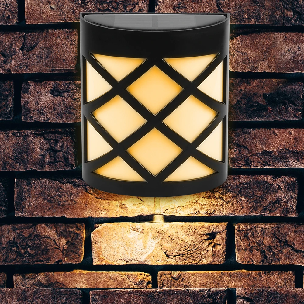 

Warm White LED Solar Light Outdoor Wall Lamp Light IP65 Waterproof