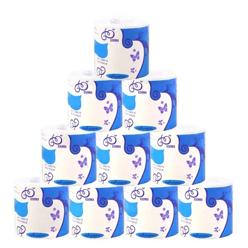 Индивидуальная упаковка туалетной бумаги Высококачественная 3 слойная рулонная