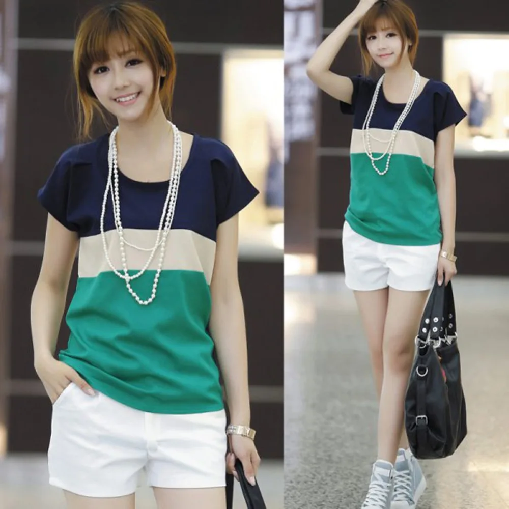 Модная популярная летняя Новинка 2019 Корейская стильная женская футболка с