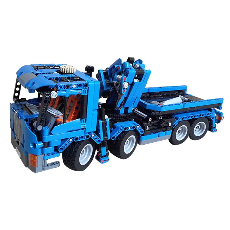 

1407 PCS Kids DIY Engineering Vehicle Truck Crane Building Blocks Transportation Car Block Model Toys for Children Gift