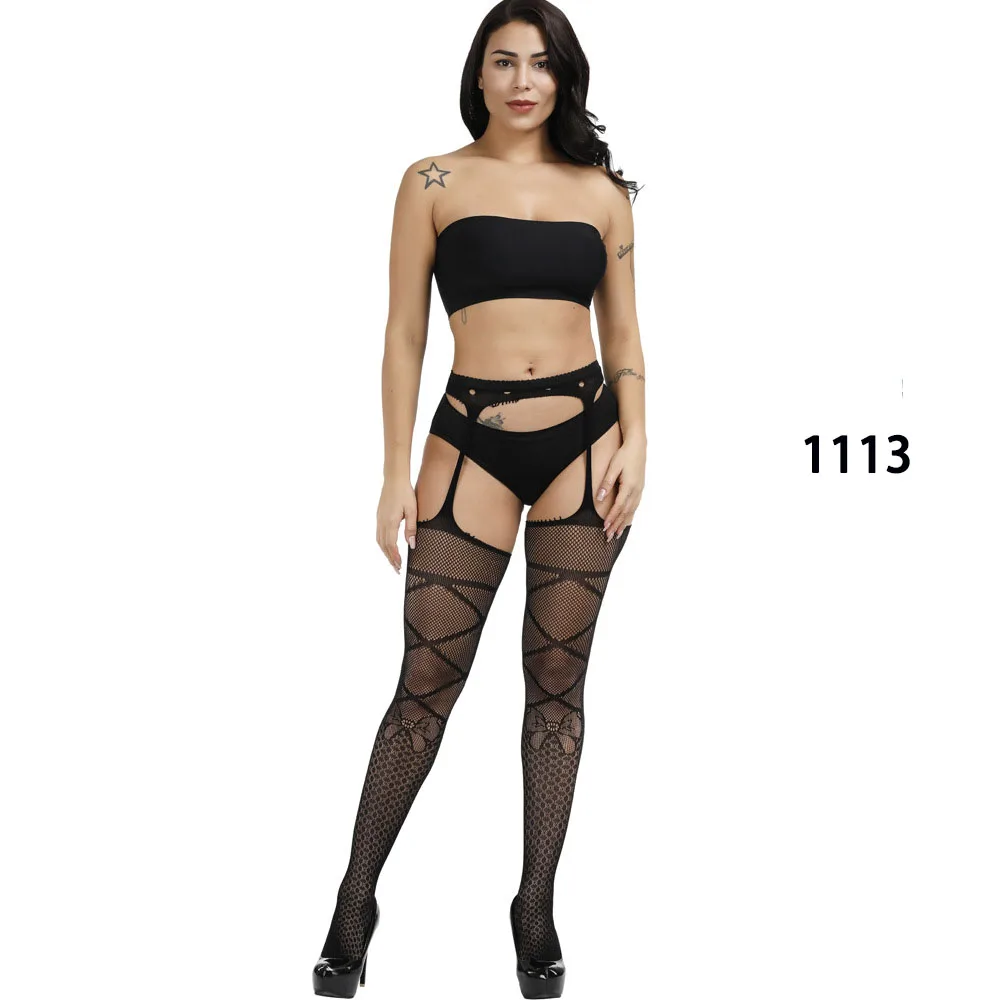 New Arrival Solid Stockings Women Sexy Thigh High Fishnet Nylon Long Socks Sex Belt Standard Over Knee Socks Sexy Lingerie