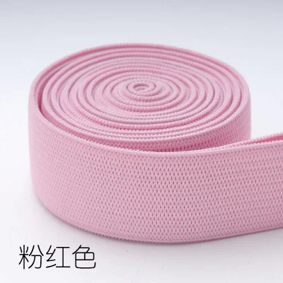 pink Цветные эластичные ленты 20 мм плоская нейлоновая резинка тесьма швейное нижнее белье трусы бюстгальтер резиновая одежда Пояс аксессуары DIY - Цвет: pink