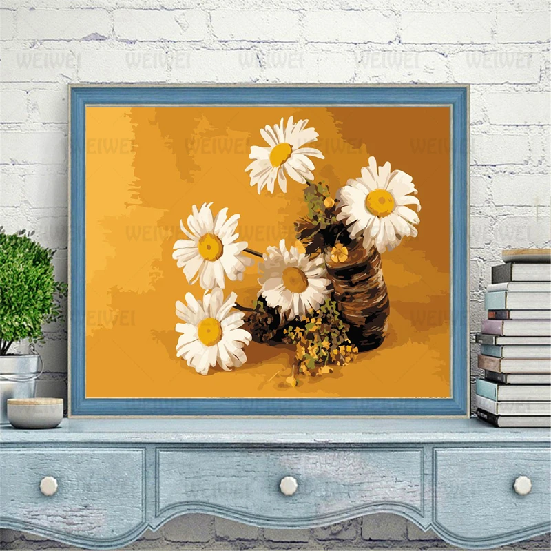 Хризантема алмазная вышивка крестиком квадратная & круглые стразы картины DIY