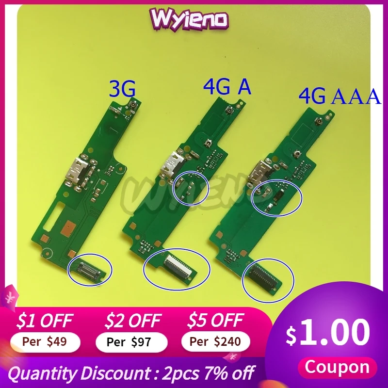 Wyieno для huawei Y3-2 Y3 2 3g/4G Micro USB зарядное устройство Y3ii Y3-ii разъем для зарядки гибкий кабель микрофона микрофон+ отслеживание