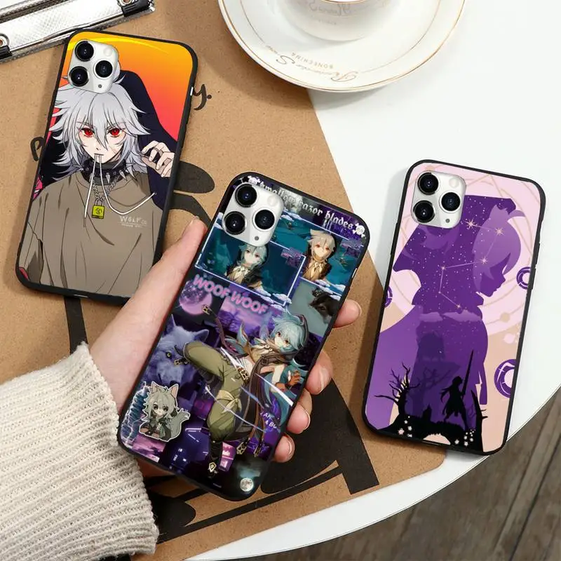 

razor genshin impact cartoon game Phone Case For iphone 12 11 13 7 8 6 s plus x xs xr pro max mini