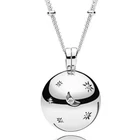 Женское Ожерелье Луна и звезда из серебра 925 пробы с подвижными шариками