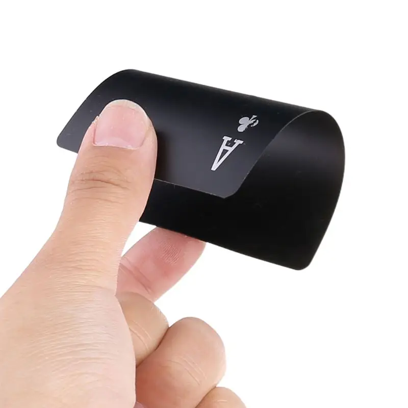 

Waterproof Plastic Poker Playing Cards, Black PVC Poker Table Cards Classic Magic Tricks Tool Deck (54pcs)