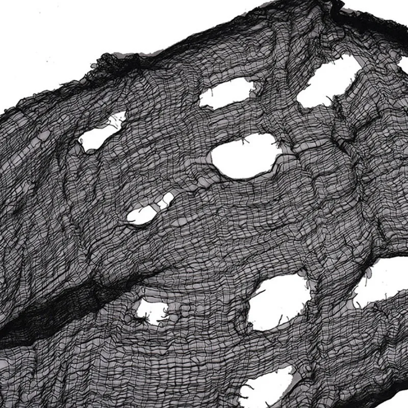 Жуткая ткань для Хэллоуина украшение окна стола двери сетка жуткая нарядная