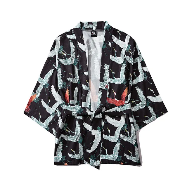 Женское кимоно с принтом кардиган рубашка японское женская блузка Yukata мужская