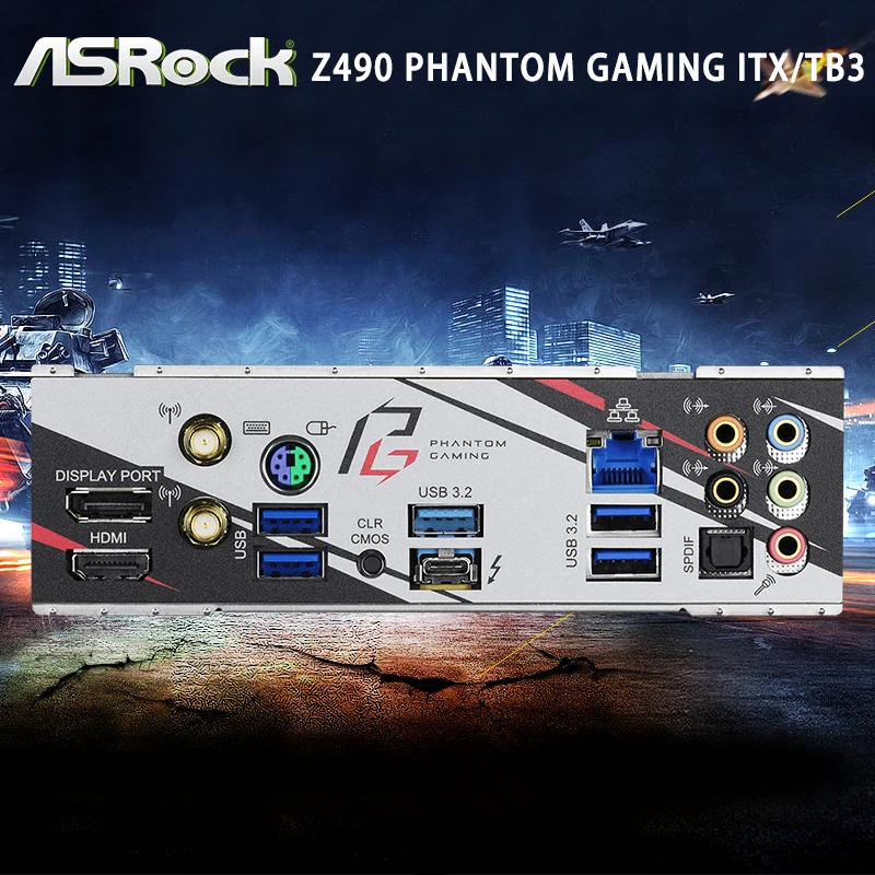 

ASRock Z490 Phantom Gaming-ITX/TB3 Motherboard LGA 1200 64GB DDR4 4666+MHz M.2 SATA Overlocking Desktop Z490 Placa-Me New