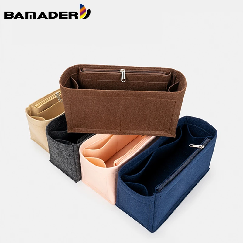 

BAMADER Fits Brand Women's Bags Insert Bags Felt Cloth Travel Portable Organizer Cosmetic Bag Girl Storage Toiletry Liner Bags