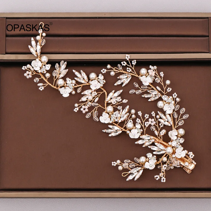 

2021 New Fashion Bridal Crystal Hair Clip Europe and the United States Beam Shiny Rhinestone Handmade Flower Bride Clip PT