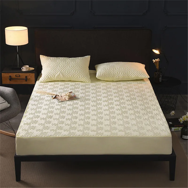 Супер водонепроницаемый стеганый матрас крышка пропускающего воздух кровать