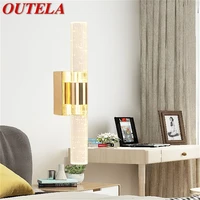 outela wall sconces lamps led modern luxury indoor simple crystal lights for home bedroom