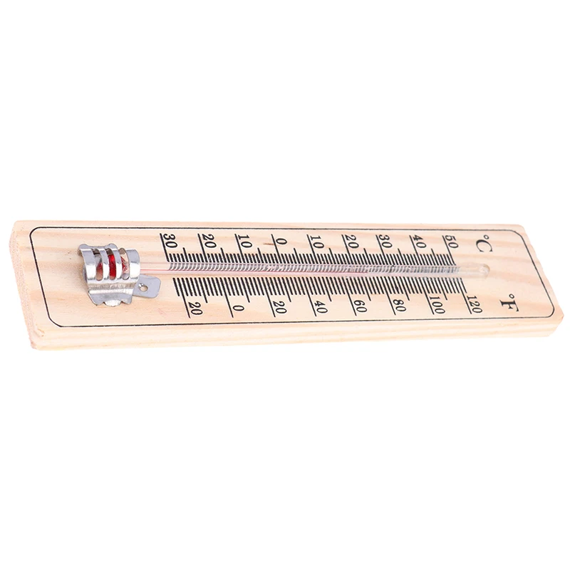 

1Pc Wood Thermometers Practical Garden Office Garage Indoor Temperature Logger Wall-mounted Direct Reading Type High Quality