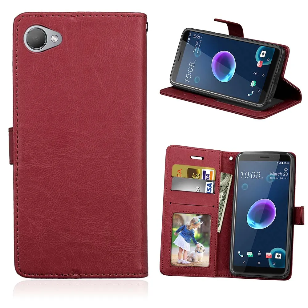 Задняя крышка корпуса кожаный бумажник телефонные чехлы для htc Desire 626 626S 626G + One M8s